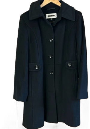 Kristen Blake Studio Collection Wool Peacoat Trench Coat