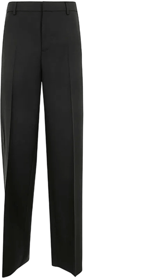 Elegant Wool Blend Formal Pants For Men In Black