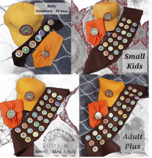 Russel Up Inspired Costume Sash with 1 1/4" Buttons