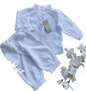 Baby Boy Linen Shirt Pants Outfit