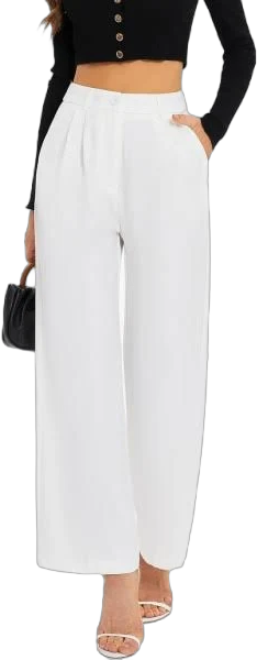 Women's High Elastic Waisted Wide Leg Pants