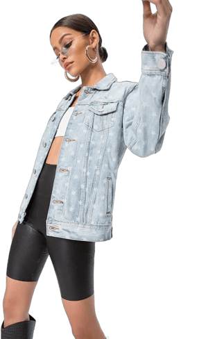 Superdown Kirsten Star Denim Jacket