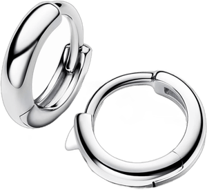 Pandora Sterling Silver Round Huggie Hoop Earrings