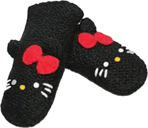 Delux Knitwits Kids Hello Kitty Mittens