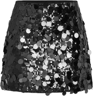 Sequin Mid Waist Mini Skirt