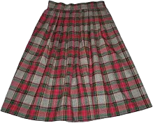 Vtg Karen Scott Plaid Midi Skirt Sz 10 Tartan Red Green Christmas