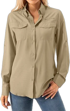 Asfixiado Women's Safari Sun Protection Long Sleeve Shirt