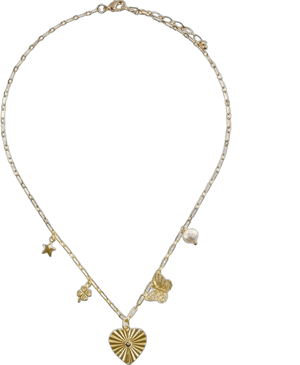 Panacea Freshwater Pearl Charm Necklace