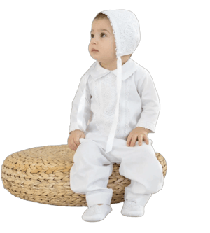 Baptism Outfit Baby Boy, Dedication Outfit Boy, Boys Baptism Outfit, White Christening & Blessing Outfit,Boys White Cotton Baptism Suit