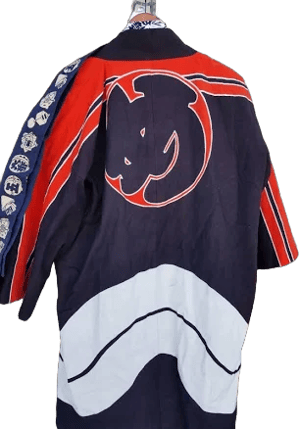 Rare Custom Cotton Cloth Sumo Japanese (sadogatake Beya) Haori Kimono