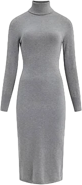 Express Women's Casual Long Sleeve Turtleneck Midi Sweater Dress