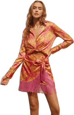 Hippie Vibe Tribe Paisley Silk Shirt