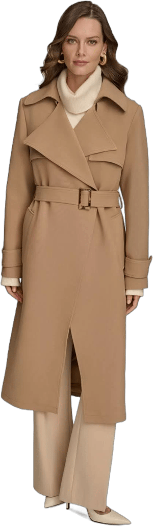 Donna Karan Women's Belted Notched-Collar Trench Coat