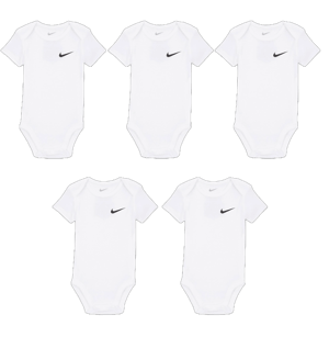 Nike Baby Boys' 5-Pack Short Sleeve Swoosh Bodysuits