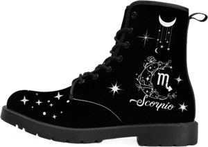 Scorpio Zodiac Horoscope Goth Moon Star Boots