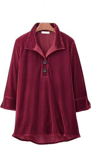 Coldwater Creek Velvet Popover Tunic