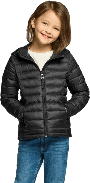 TSLA Kids Packable Water-Resistant Hooded Puffer Jacket