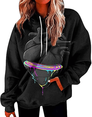 Hooded Zip up Sweatshirt Women Long Sleeve Hoodie Pullover Casual Top Hoodie Long Zippe Hoodies 3-black Small