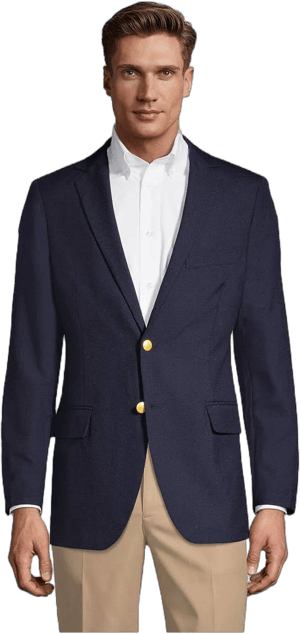 Lands' End Men's Tailored Fit Hopsack Blazer