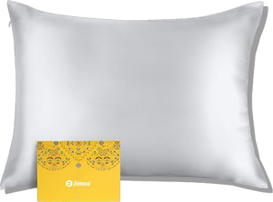 100% Mulberry Silk Pillowcase for Hair and Skin, 25Momme Soft&Smooth, Both Sides Premium Grade 6A Silk Pillow Cover for Women Mom Men (Silver Grey| 25mm, King 20''×36'')