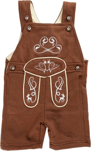 Schöneberger Trachten Couture Baby Overall with Suspenders