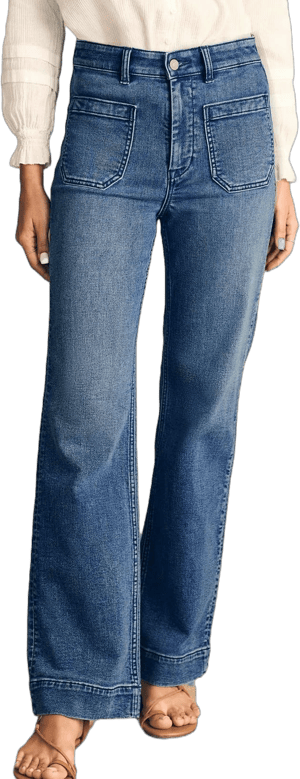 Women's High-Waisted Stretchy Wide Leg Jeans