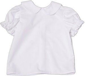 Angels & Company Clothing Catherine Girls Puffed Sleeve Imperial Batiste Blouse