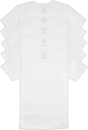 Calvin Klein Men's Cotton Classics 5-Pack Crewneck T-Shirts