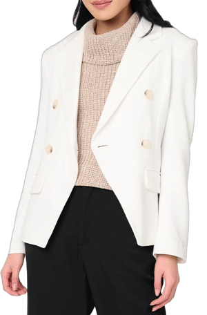 GIBSONLOOK Women's Double Breasted Cotton Blend Blazer