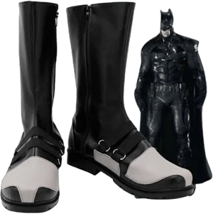 Batman: Arkham Knight Batman Cosplay Shoes Men Boots Handmade Black