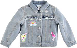 Mud Pie Girls Denim Patch Jacket