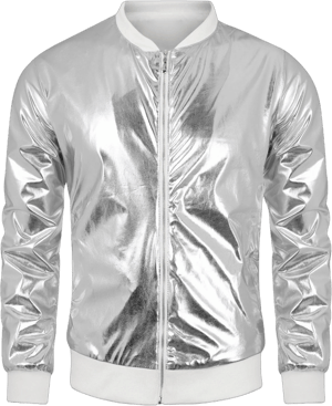 Shiny Varsity Lightweight Metallic Baseball Bomber Jacket