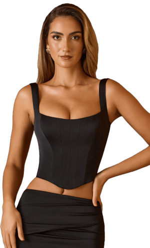 Oh Polly Hannie Lace-Up Corset Top