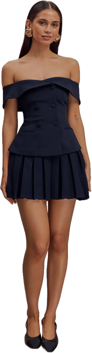 MESHKI Mura Pleated Mini Skirt