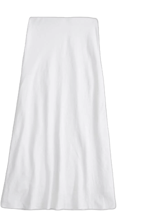 Abercrombie & Fitch Women's Mid Rise Linen-Blend Maxi Skirt