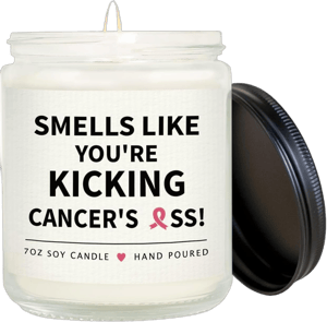 SteadStyle Breast Cancer Gifts for Woman, Chemotherapy Must Haves for Women Lavender Scented Candle, Cancer Care Gifts for Women, Get Well Soon Gifts Fighting Cancer Gifts, Send Love and Strength