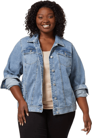 Plus Size Stretch Denim Jacket