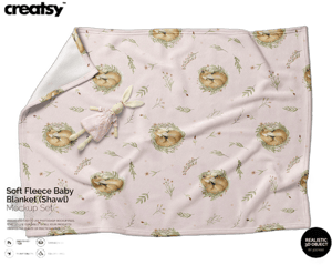 Soft Fleece baby Blanket (Shawl) Mockup Set, Custom Blanket, Blanket Tempalte