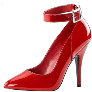 NOBRAND Hhh 12cm Red Wristband Patent Leather High Heels Sexy Flirting Low-Cut Pointed-Toe Shoes Sexy Nightclub Shoes 46, Women's