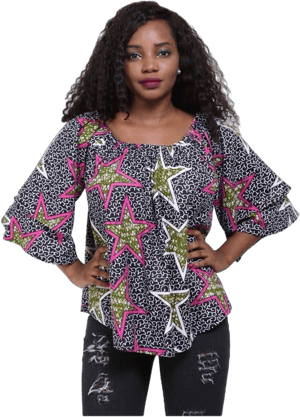 African Print Blouse