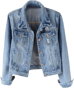 Kedera Women's Distressed Ripped Long Sleeve Denim Jacket