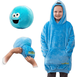 Sesame Street Cookie Monster 2-in-1 Blanket Hoodie