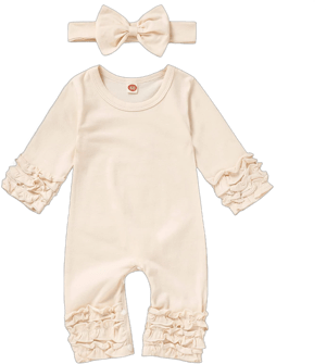 Newborn Baby Girl Ruffle Romper