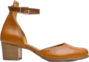 Delray Block Heel Leather Sandals