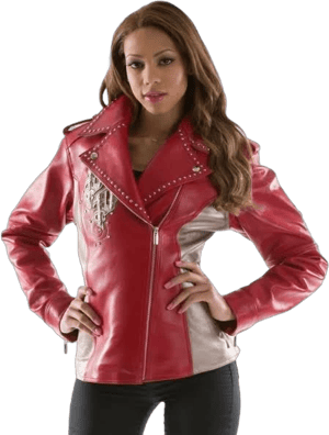 Pelle Pelle Women's Leather Biker Studs Jacket