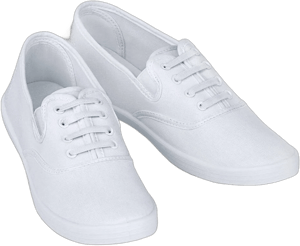 Collections Etc. Ladies Slip-On No Tie Comfort Canvas Sneakers