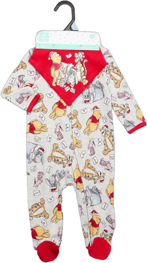 Winnie the Pooh Disney Baby Holiday Character Sleep N Play & Bib Set, Sizes 0/3-6/9 Months