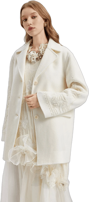 Wool Embroidered Coat