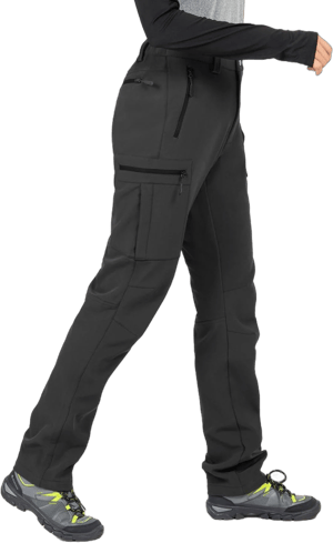 Women's Fleece-Lined Water-Resistance Softshell Hiking Pants