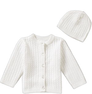 Little Me Baby Boys Cable-Knit Sweater and Hat Set